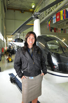 Valérie Delorme, mère de famille, femmes d'affaires et pilote d'hélcoptère - Photo CDM par Claude Cormier