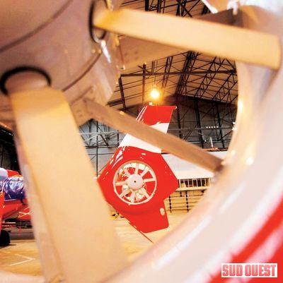 Pour assurer ce reportage, le photographe David Le Déodic a été embarqué, mardi dernier, dans une Gazelle dont les portes avaient été enlevées. Toutes les photos publiées aujourd'hui ont été prises en vol au-dessus ou à côté des Colibri entre Dax et le littoral landais - Photo David Le Déodic