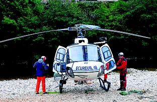 Fin de saison pour l'Écureuil 48 Affecté au Service départemental d'incendie et secours de la Lozère - Photo DR