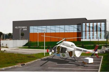 L'atelier et les bureaux d'Hélitechnica conçus par Alain Hoarau architecte (Hendaye) verront le jour au printemps 2011 - Photo DR