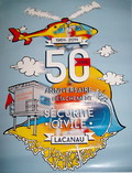 Affiche 50e anniversaire du détachement Sécurité civle de Lacanau-Océan