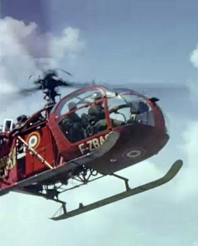 Alouette 2 F-ZBAC Protection civile équipée skis de la Base de Grenoble-Eybens - Photo DR