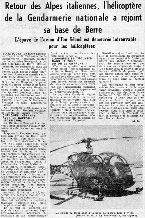 Article de journal mars 1963 - Documet DR collection Pierre Rossignol et Roger Drouin