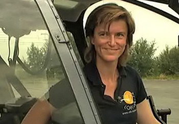 Barbara Stichelbout, pilote d'hélicoptère - Photo notélé