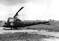 L'unique Bell 47 J3 (F-ZBAH) de la Protection civile - Photo collection Jean Jouanny