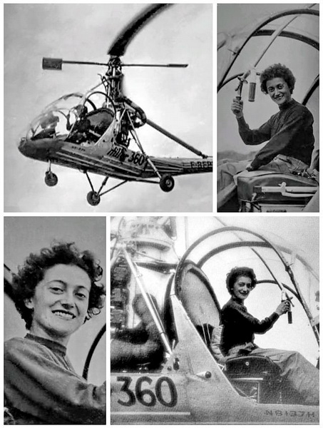 Composition Valérie André sur Hiller 360 à Cormeilles-en-Vexin - Photo DR collection Valérie André