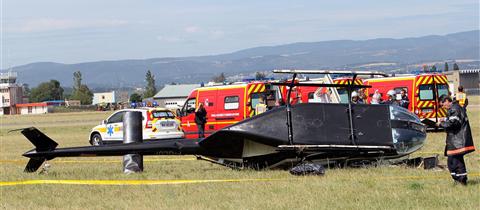L'épave du Bell 206 - Photo dauphine.com