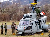 Ce Caracal s'était abîmé sur les hauteurs du village de Cordon il y a environ un mois lors d'un exercice - Photo DL