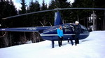 Sébastien Collomb-Gros a amené Géraldine à bord du Robinson R44 de l'héli-club de l'Ain - Photo © Patrice Masini