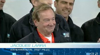 Le pilote d'essai, Jacques Larra qui, aux commandes du Super Puma, a effectué une splendide exibition - Photo Eurocopter