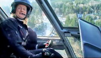 Karen Trimmer aux commandes du Chinook Vertol C-GHCD