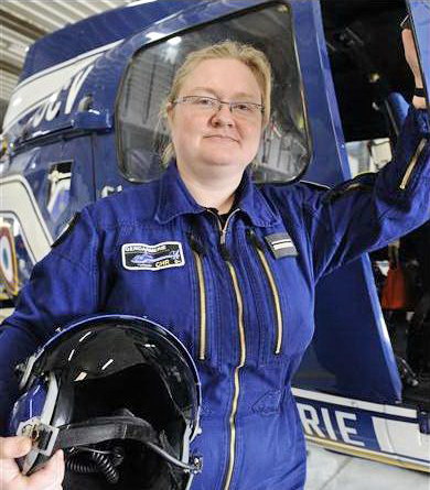 Le major Rachel Chervier, 37 ans, pilote d'hélicoptère - Photo Philippe Bruchot