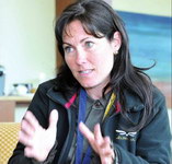 Valérie Delorme, une des rares femmes propriétaire d'une compagnie d'hélicoptère - Photo CDM par Claude Cormier