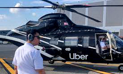 Bell 430 N431HF Uber prêt à décoller pour l'aéroport JFK - Photo DR