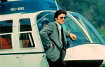 Claude Fourcade Bell 206B Jet Ranger F-BSTQ Heli-Adel avec Alain Delon milieu des années 70 - Photo DR