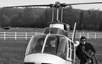 Claude Fourcade aux commandes du Bell 206 Jet Ranger F-BSTQ d'Heli-Adel avec Alain Delon en novembre 1972 - Photo Patrice Habans