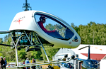 Alex Prévost aux commandes de son Dynali H3 Easyflyer arrive au rassemblement à Bourg-en-Bresse le 17 mai 2014 - Photo © Christophe Gothié