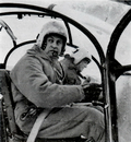 L'équipage Pilote Gérard Henry/adjudant Garraud Alouette 2 N° 7, à Chamonix, le 3 janvier 1957 - Photo DR collection JMP