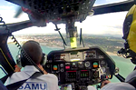 A bord de l'Agusta A109 Power F-GPBH du Samu 64 de Bayonne - Photo DR