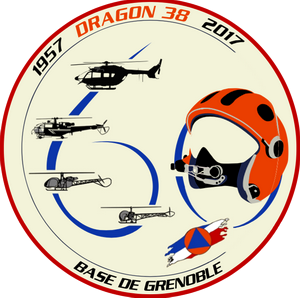 Le patch anniversaire pour les 60 ans : 1957-2017, en PVC sera réalisé et mis en vente au tarif de 10 € - Document DR GHSC Base de Grenoble