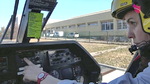 Laurence Gagnolet aux commandes de l'Agusta A109 Power du Samu 68 - Photo AIR Contact 