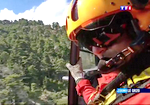 Le MOB en action sur le patin de l'EC 145 de la Sécurité civile - Photo TF1