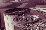 Les dégâts sur les silos une fois l'incendie maîtrisé - Photo collection F. Deafosse