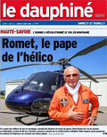 La Une du Dauphiné Libéré du 10 août 2015 - Photo Norbert Falco - ledauphine.com