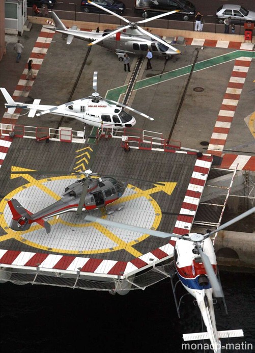 Installée sur l'héliport monégasque, la société Monacair devrait racheter dans les semaines qui viennent trois nouveaux hélicoptères haut de gamme - Photo F. C.