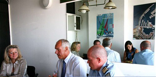 La sous-préfète de Draguignan, Corinne Orzechowski, le préfet du Var, Hugues Parant et le lieutenant-colonel Bertrand Redin ont dressé le bilan de la fréquentation estivale des hélicoptères - Photo Sophie Louvet