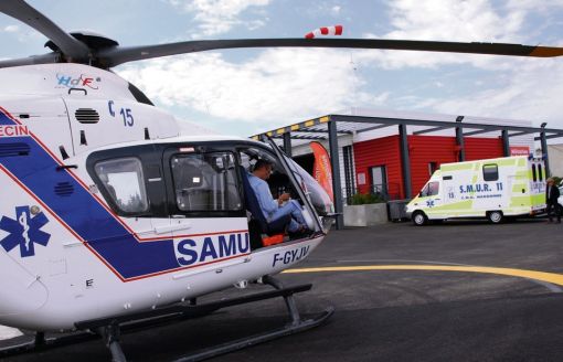 Avec plus de 150 interventions l'an dernier, l'hélistation de Narbonne, réservée aux transports d'urgence, s'avère indispensable pour l'arrondissement - Photo © Ph. L.