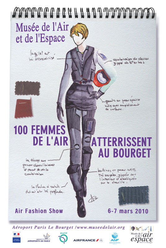 Affiche officielle de la Journées des femmes de l'Air et de l'Espace 2010