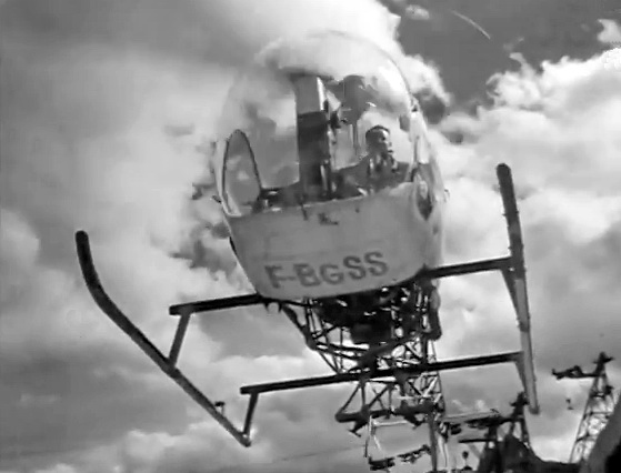 Bell 47 G2 F-BGSS Mission Pipeline à Tignes durant l'été 1955 - Photo DR