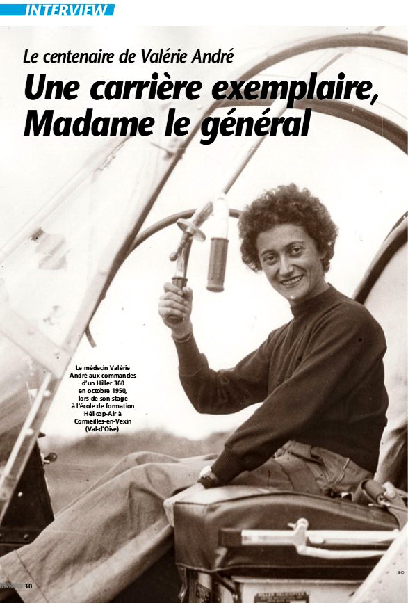 Une carrière exemplaire, Madame le général par D. Desrosiers (page 30 - Article Le Fana de l'aviation N° 629 - Document DR