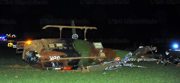 L'épave de la Gazelle GBK ; par chance, l'équipage n'a pas été blessé - Photo Franck Lallemand