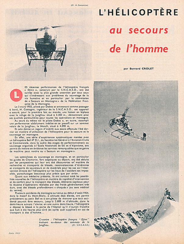 L'hélicoptère au secours de l'homme en 1955 (page 1 sur 3)