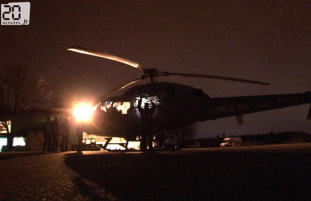 Un hélicoptère Fennec de l'armée de l'air sur la base militaire de Villacoublay, le 10 mars 2011 - Photo 20minutes.fr