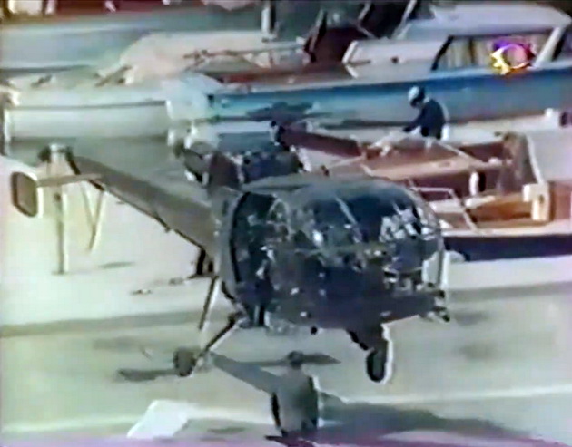 Décollage Alouette III (à identifier à partir de 34 mn 13 sec) depuis le port de Monaco - Photo DR