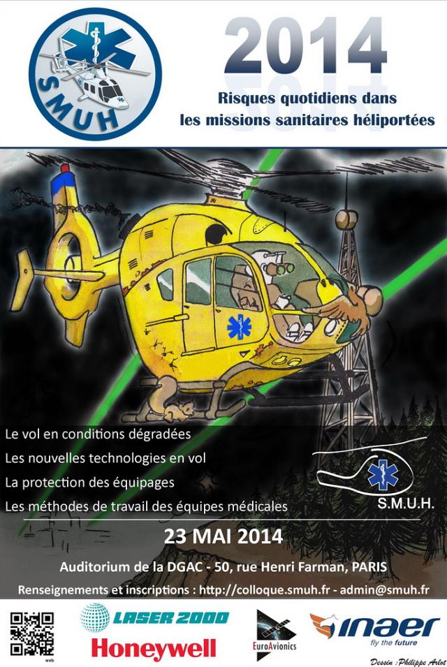 Affiche du 3e colloque sur le service médical d'urgence par hélicoptère 