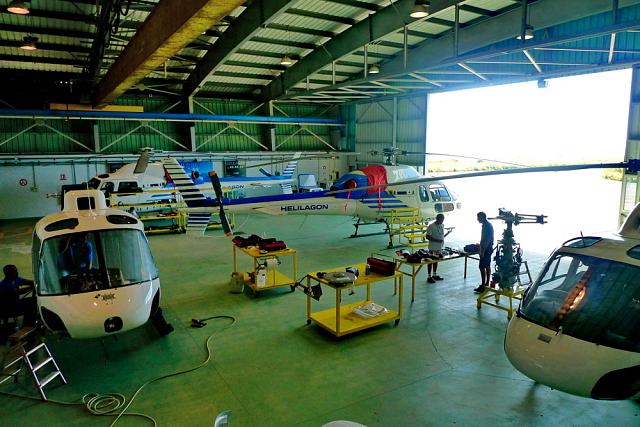 L'entretien représente une part importante des coûts d'une compagnie d'hélicoptères - Photo clicanoo.re