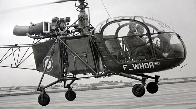 Alouette 2 F-WHOR avec Gérard Henry aux commandes - Photo DR Sud Aviation