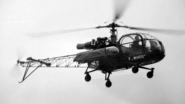Alouette 2 F-WHOS avec Denis Prost aux commandes - Photo DR Sud Aviation