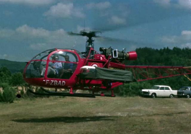 L'Alouette 2 F-ZBAD Protection civile en stationnaire - Photo DR