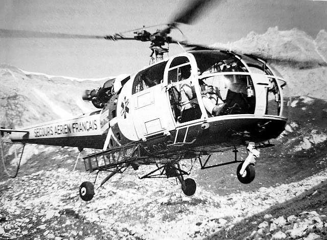 SA 319B Alouette 3 F-GCAP du Secours Aérien Français (SAF) en vol - Photo DR