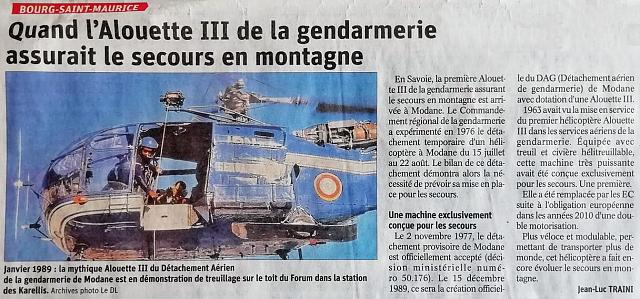 Article Le Dauphine Libéré 10-01-2022
