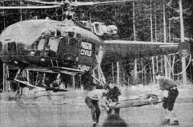 L'Alouette 3 F-ZBAS Protection civile DZ des Bois en 1970 - Photo Michel Causse