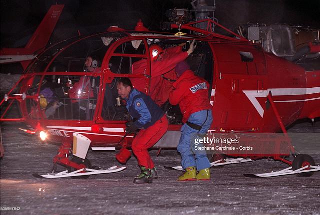 Alouette 3 F-ZBBC Dragon 38 Sécurité civile lors de l'avalanche des Horres, le 23 janvier 1998 - Photo Stéphane Cardinale - Corbis Getty Images