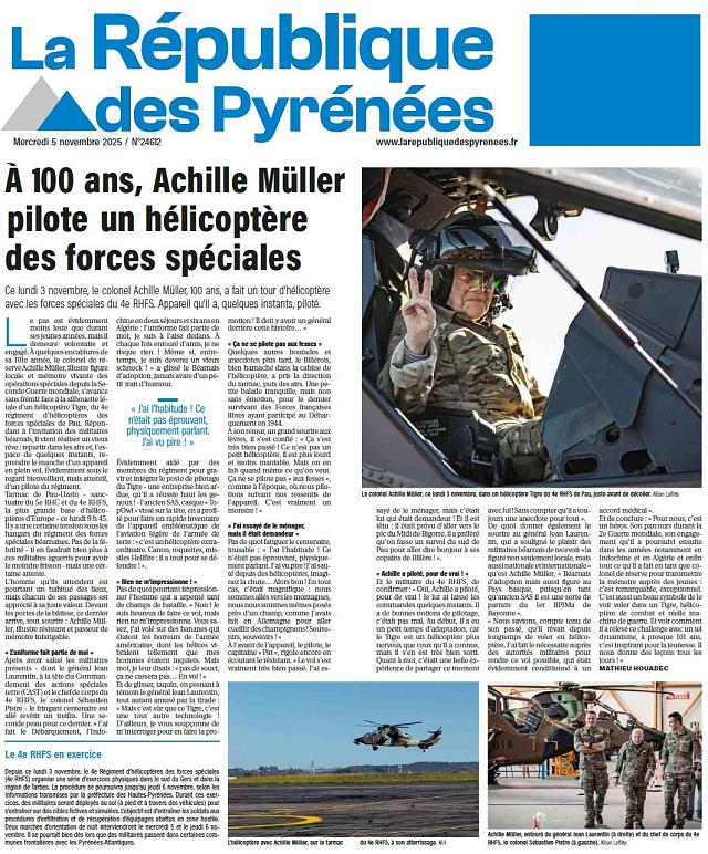 Article La république des Pyrénées du 07-11-2025 -Document DR LRDP