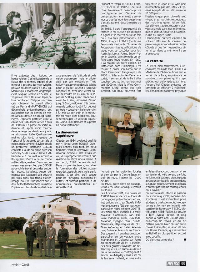 "Monsieur Claude AUBÉ, un parcours exceptionnel" par Jean-Marie Potelle - Page 2/2 - Document Helico-Revue N°64