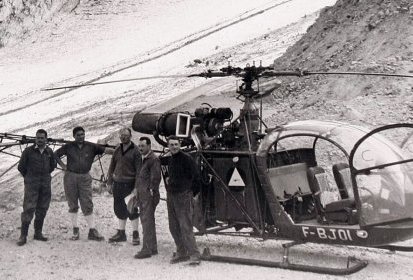 Alouette 2 F-BJOI Protection civile avec équipage Alfred Leplus et Louis (…)